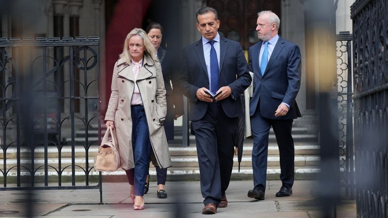 Pic: PA
Parents of Grace O&#39;Malley-Kumar, Dr Sanjoy Kumar and Dr Sinead O&#39;Malley outside the Royal Courts of Justice in central London, after the Court of Appeal refused to change the sentence of Valdo Calocane, who was given an indefinite hospital order for the manslaughter of Barnaby Webber, Grace O&#39;Malley-Kumar and Ian Coates, and the attempted murder of three others, in Nottingham on June 13 last year. Picture date: Tuesday May 14, 2024.