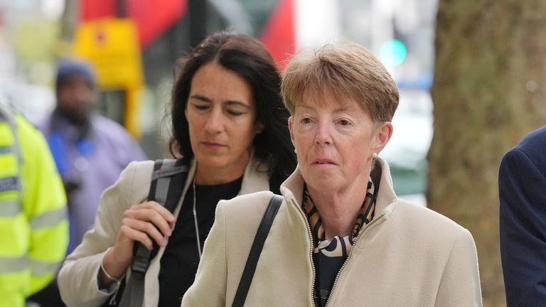 Former Post Office boss Paula Vennells arrives to give her second day of evidence to the Post Office Horizon IT inquiry at Aldwych House, central London. Pic: PA