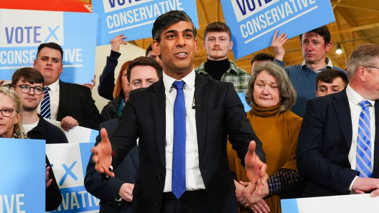 Regional Mayoral elections
Prime Minister Rishi Sunak in Teesside celebrating with Lord Ben Houchen following his re-election as Tees Valley Mayor. Picture date: Friday May 3, 2024.