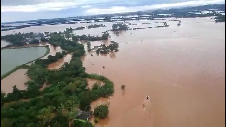 Brazil Floods: Rescue Operation In Santa Maria Region