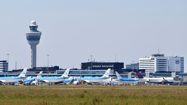 A general view of Schiphol Airport in Amsterdam, Netherlands June 16, 2022. REUTERS/Piroschka van de Wouw