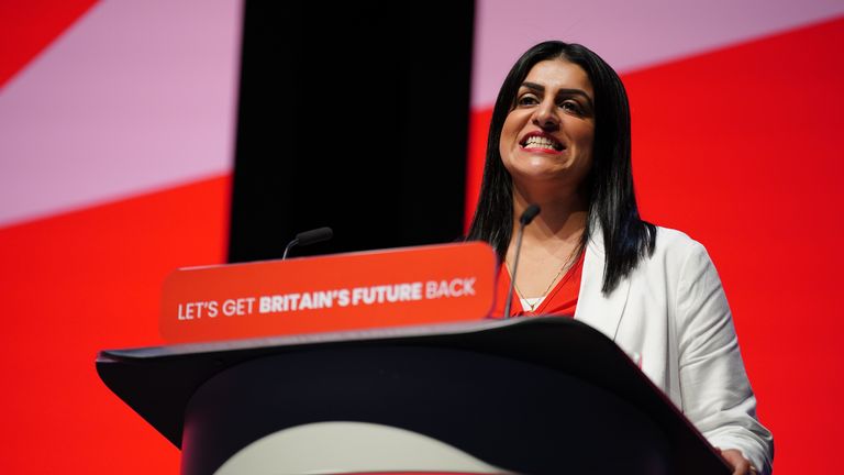 Shadow Justice Secretary Shabana Mahmood speaking during the Labour Party Conference in Liverpool. Picture date: Tuesday October 10, 2023.