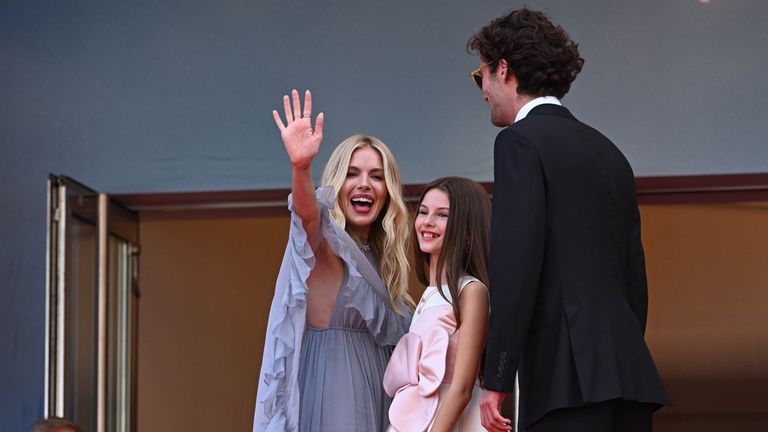 Sienna Miller walks the Cannes red carpet with daughter Marlowe