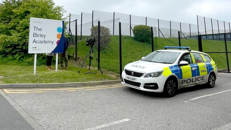 Police at The Birley Academy in Sheffield