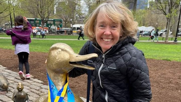 Tracy Hickman after completing the Boston Marathon in 2023. Pic: Tracy Hickman/Facebook