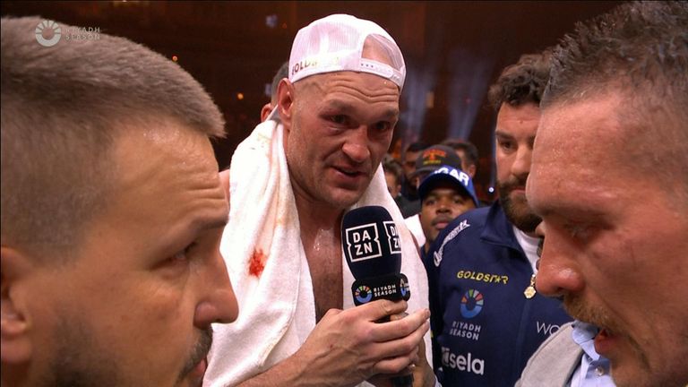 Tyson Fury after fight with Oleksandr Usyk