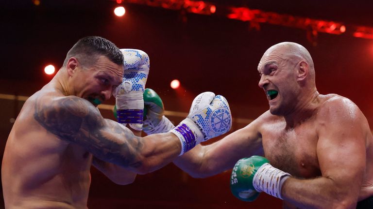 Tyson Fury vs. Oleksandr Usyk.  Photo: Action Images via Reuters