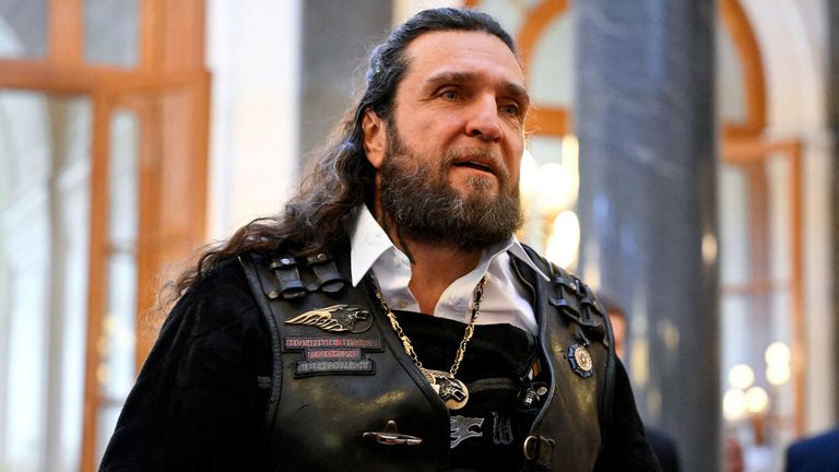 Pic: Reuters
Alexander Zaldostanov also known as "Khirurg" (The Surgeon), a leader of the Night Wolves bikers&#39; club arrives to Russia&#39;s president-elect Vladimir Putin inauguration ceremony at the Kremlin in Moscow, Russia May 7, 2024. Alexander Nemenov/Pool via REUTERS