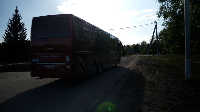 Some Ukrainians were evacuated by bus