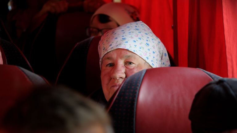 Ukrainians were evacuated from their homes