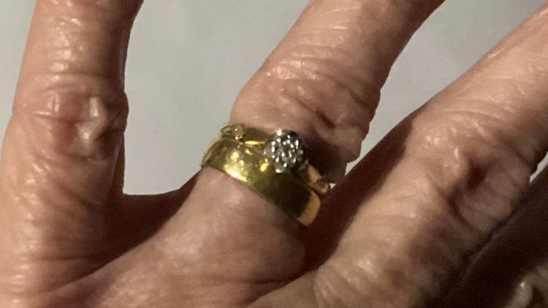Marilyn Birch's engagement ring was found 54 years after it went missing. Pic: Marilyn Birch