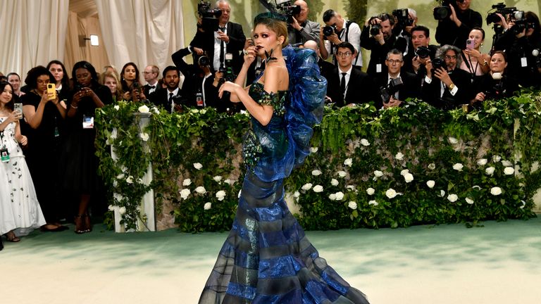 Zendaya attends The Metropolitan Museum of Art&#39;s Costume Institute benefit gala celebrating the opening of the "Sleeping Beauties: Reawakening Fashion" exhibition on Monday, May 6, 2024, in New York. (Photo by Evan Agostini/Invision/AP)