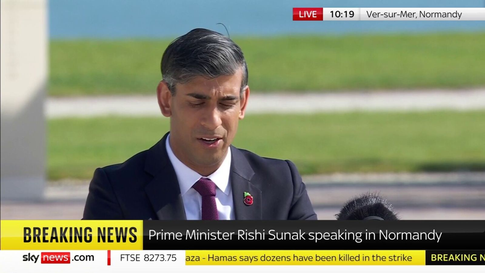 D-Day: Rishi Sunak makes address in Normandy | World News | Sky News