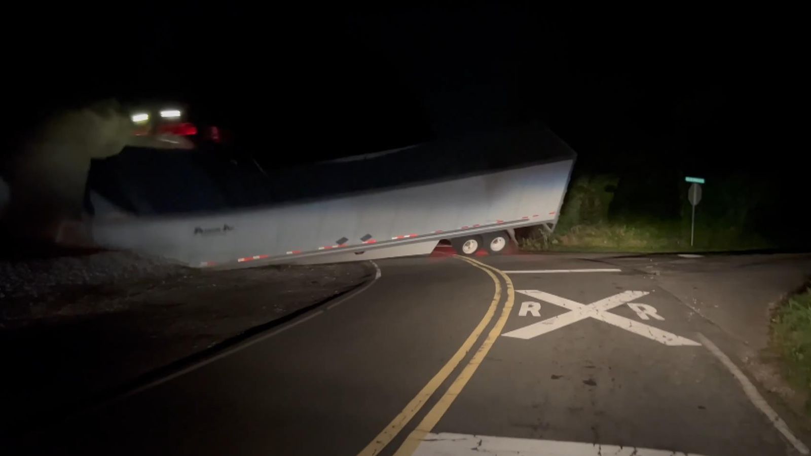 Train Smashes Truck Stalled On Rail Tracks Moments After Driver Escapes ...