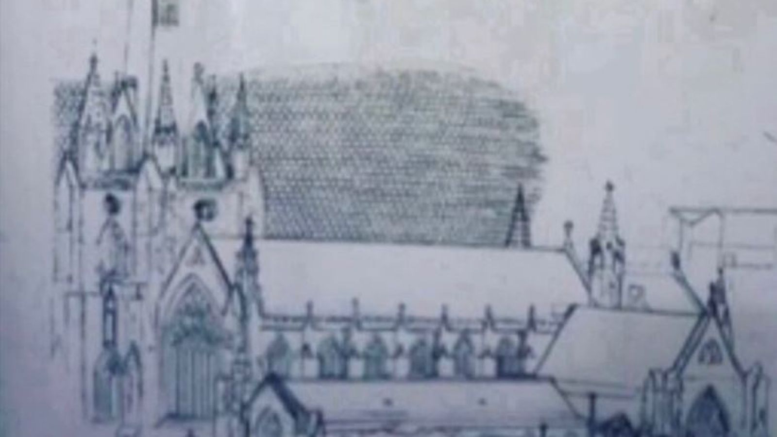 Изображението изглежда е вдъхновено от силуета на Бирмингам с църквата