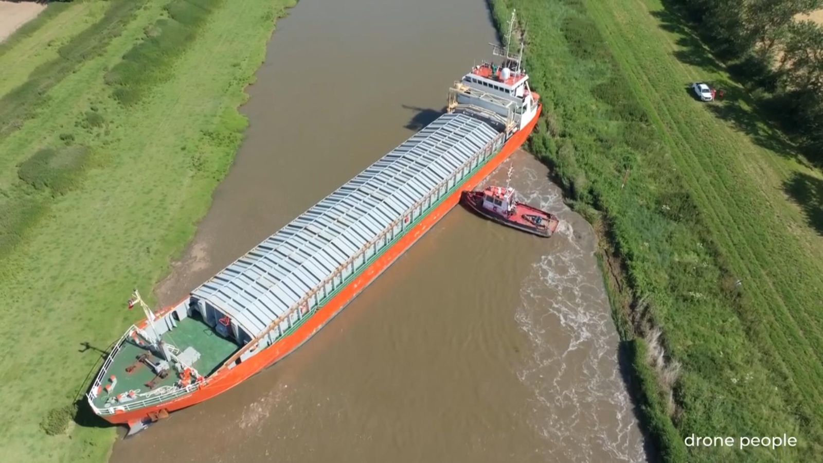 Cargo ship draws Suez Canal blockage comparisons after becoming stuck ...