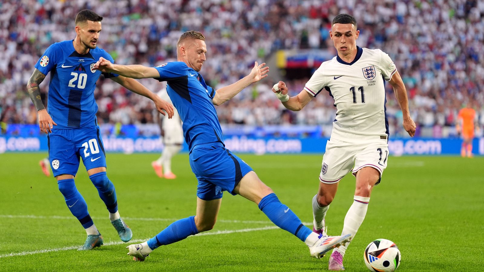 England top group at Euro 2024 after draw against Slovenia