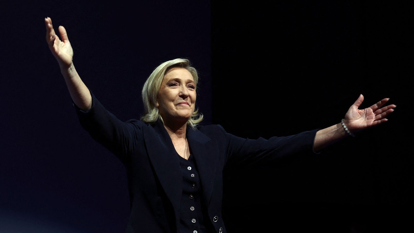 Marine Le Pen's far-right National Rally party leads in first round of  French election | World News | Sky News