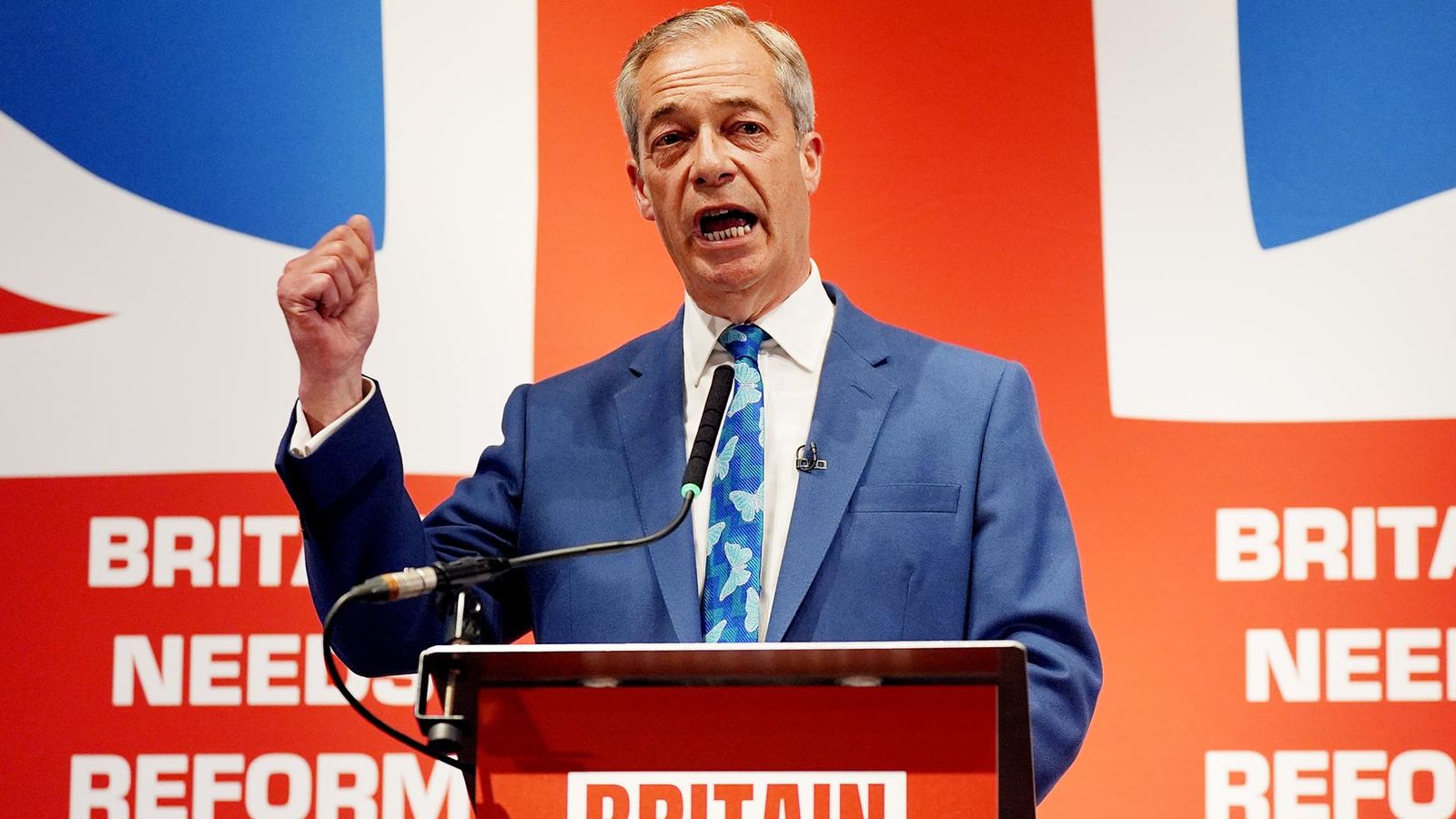 Nigel Farage confirms he will stand for Clacton seat in general election 