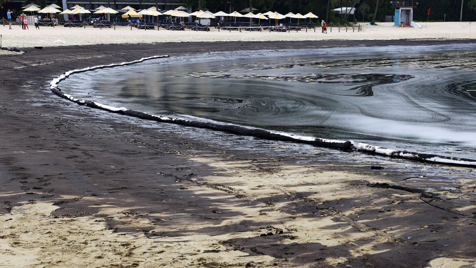 Популярният плажен курорт в Сингапур е затворен след петролен разлив