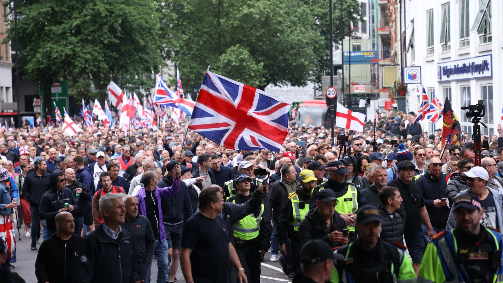 Heavy police presence in London as protests heat up and Champions League final draws closer