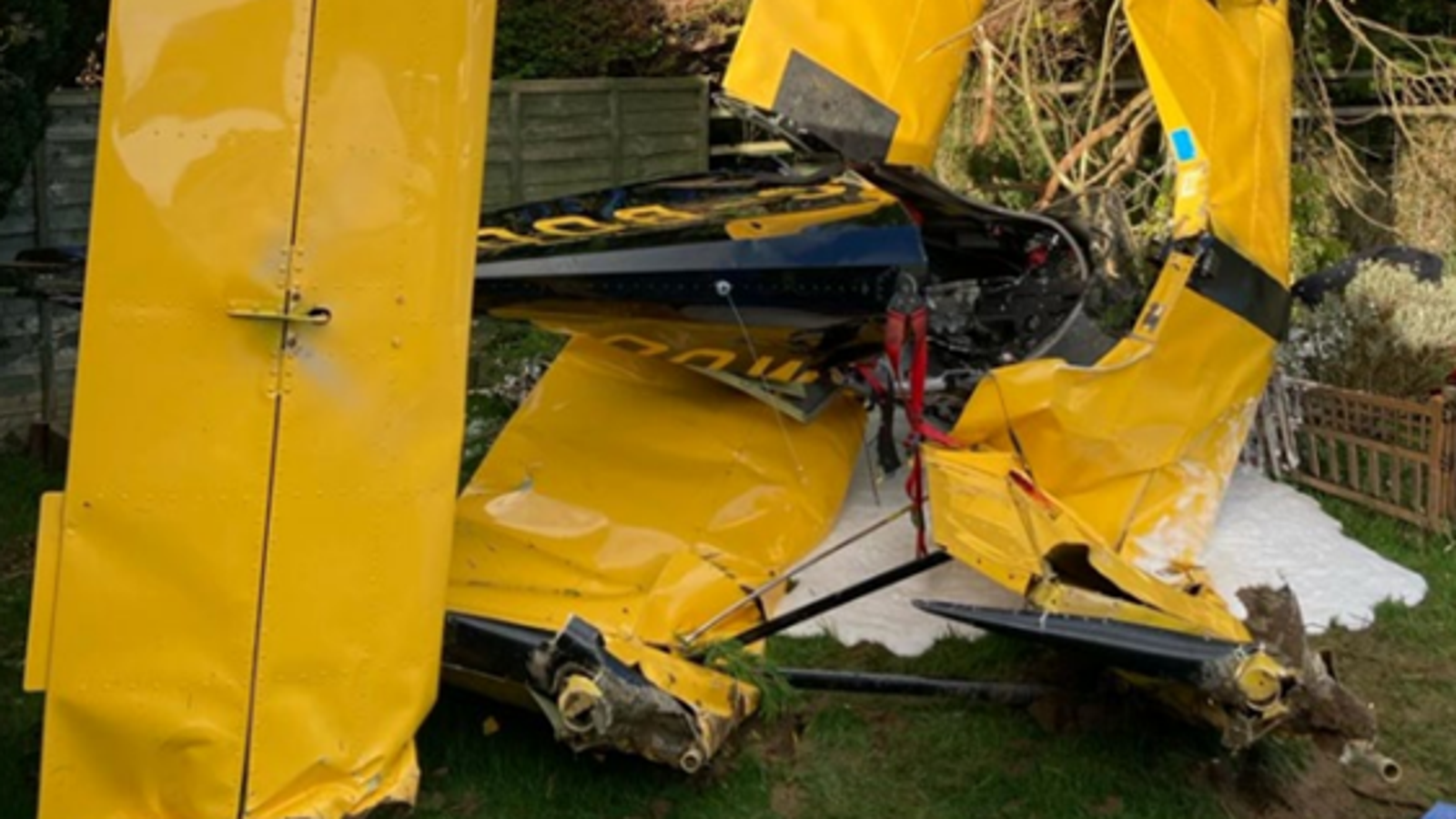 Anglesey: Plane crash-landed in back garden after 'engine failure'