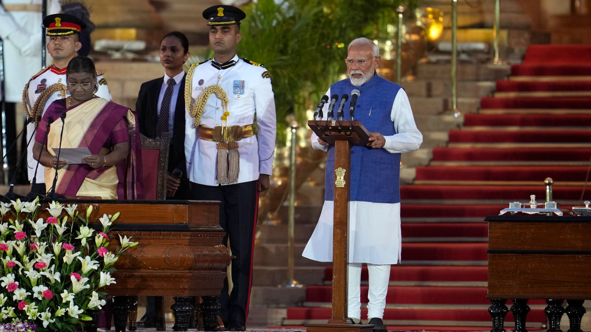 Even as India's Modi is sworn in as PM for third time, he is diminished
