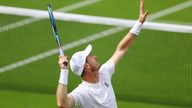 Andy Murray during a practice session.
Pic: Reuters