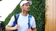Andy Murray is seen during a practice session.
Pic: Reuters
