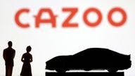 The Cazoo logo. File pic/Reuters
