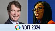 Craig Williams and Kemi Badenoch. Pics: PA