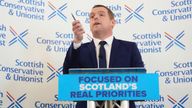 Scottish Conservative leader Douglas Ross speaks during the official launch of his party's General Election campaign at the Royal George Hotel in Perth. Picture date: Tuesday May 28, 2024.

