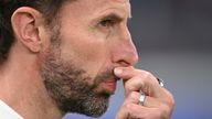 20 June 2024, Hesse, Frankfurt/Main: Soccer: European Championship, Denmark - England, preliminary round, Group C, Matchday 2, Frankfurt Arena, England's national coach Gareth Southgate before the match. Photo by: Arne Dedert/picture-alliance/dpa/AP Images


