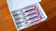 Injector pens for the Wegovy weight loss drug. Pic: Reuters