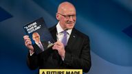John Swinney during the party's General Election manifesto launch at Patina in Edinburgh