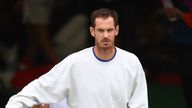 Andy Murray stretches before a practice session on 30 May. Pic: Reuters