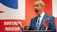 Nigel Farage during a press conference to announce that he will become the new leader of Reform UK and that he will stand as the parliamentary candidate for Clacton, Essex, at The Glaziers Hall in London, while on the General Election campaign trail. Picture date: Monday June 3, 2024. PA Photo. See PA story POLITICS ElectionReform. Photo credit should read: Yui Mok/PA Wire