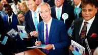 Nigel Farage launches Reform's election pitch. Pic: PA