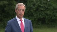 Nigel Farage answering broadcasters' questions on Thursday