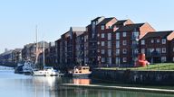 Princes Reach - Residential apartments at Preston Riversway docklands stock photo