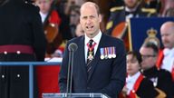 Prince William at D-Day commemoration events in Portsmouth. Pic: AP