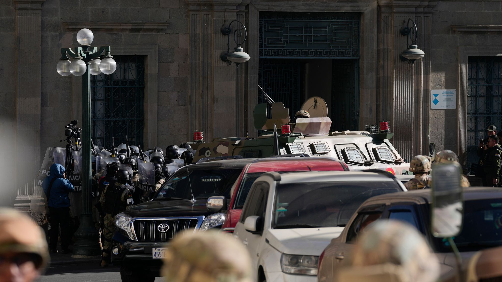 Coup Attempt In Bolivia As Armoured Vehicle Seen Ramming Into ...