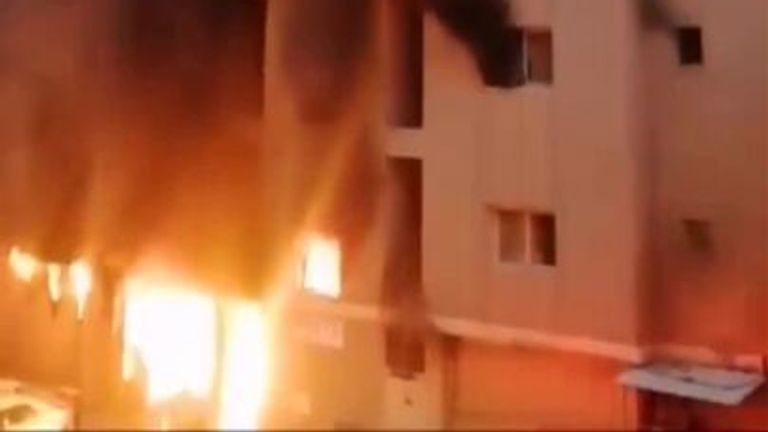 Apartment fire in Kuwait