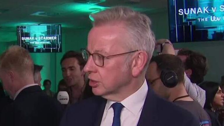 Michael Gove praises prime minister's performance in first TV debate