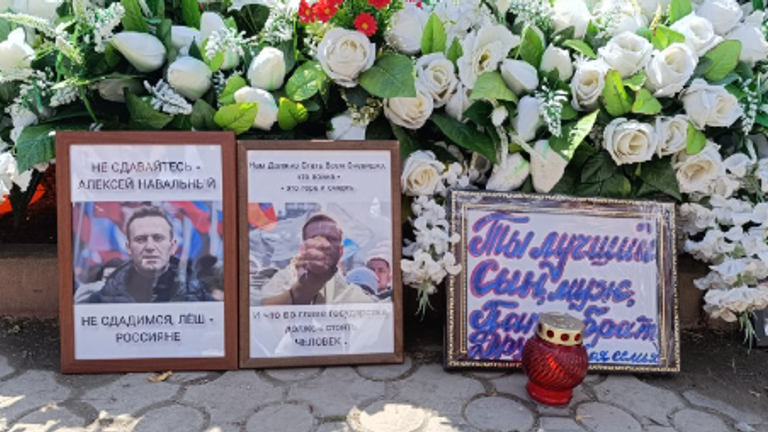 Navalny's grave on what would have been his 48th birthday. Pic: SOTAvision Sent by Ivor Bennett