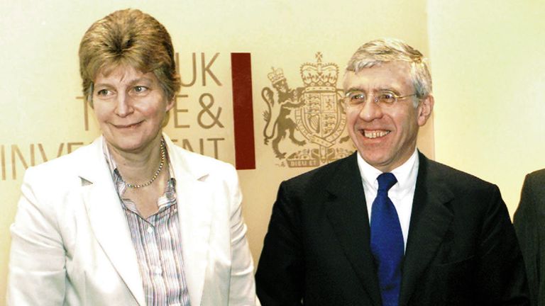 Alice Perkins and her husband, former foreign secretary Jack Straw in 2004. Pic: Reuters