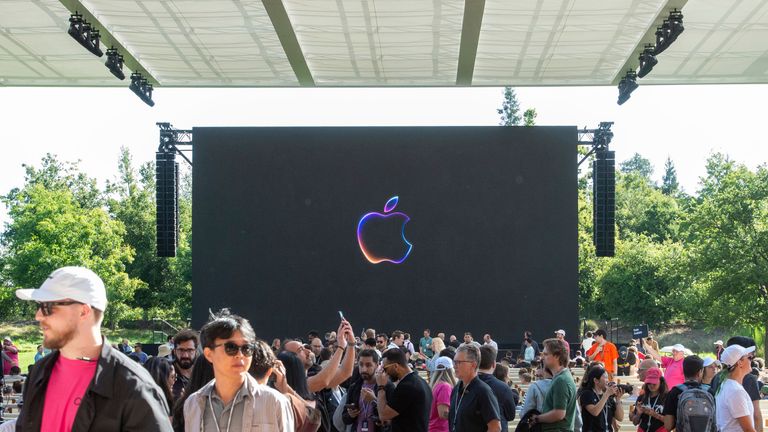 Apple's WWDC developer conference this week held at Apple Park headquarters. Pic: AP