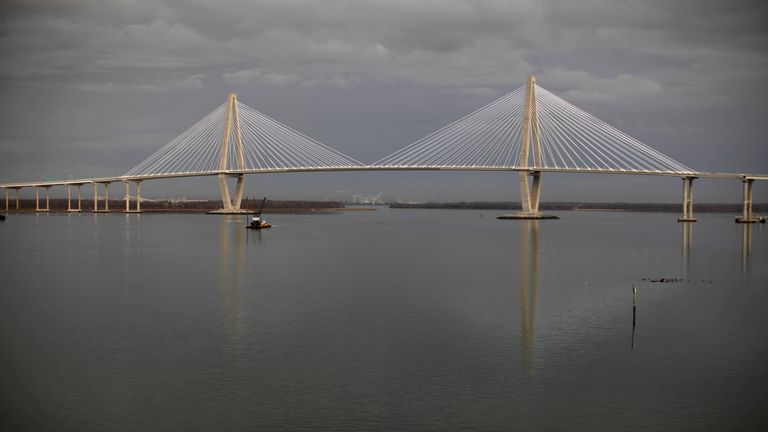 The Arthur Ravenel Jr Bridge: Pic: AP Photo/Matt Rourke