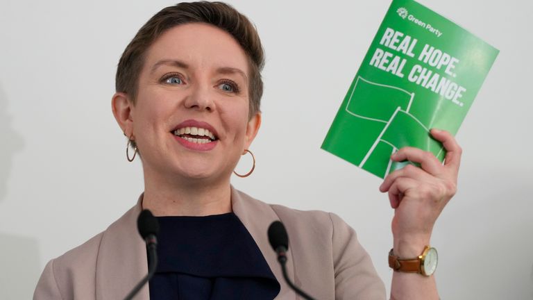 Green Party co-leader Carla Denyer
Pic: AP