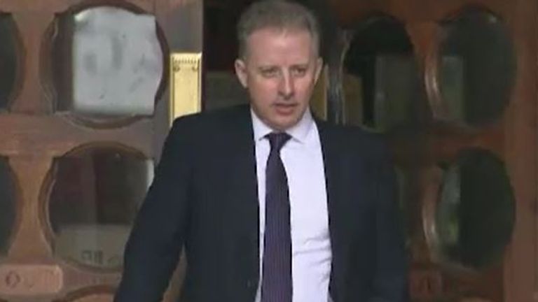 Mr Steele is shown leaving court